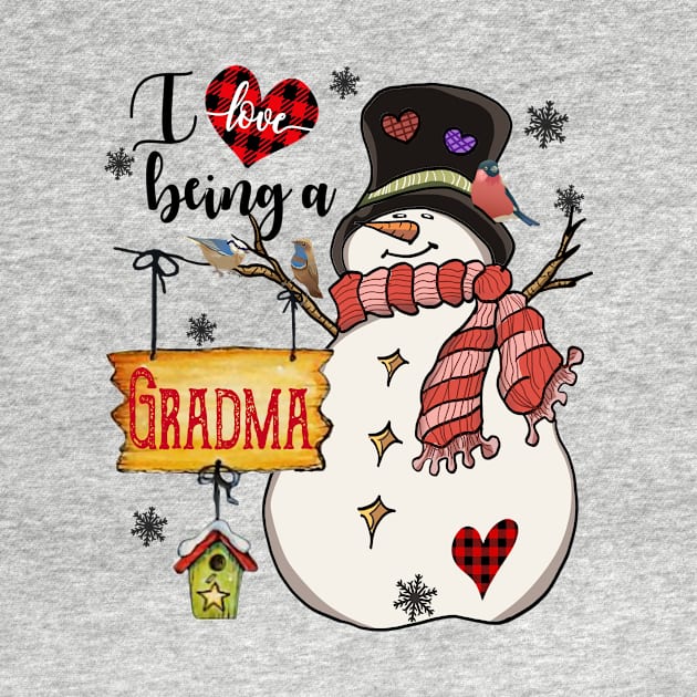 Grandma Gifts I Love Being A Grandma Snowman Matching Family Christmas Gifts by BestFamilyTee